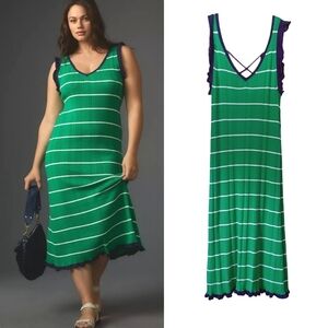 Daily Practice Striped Midi Dress